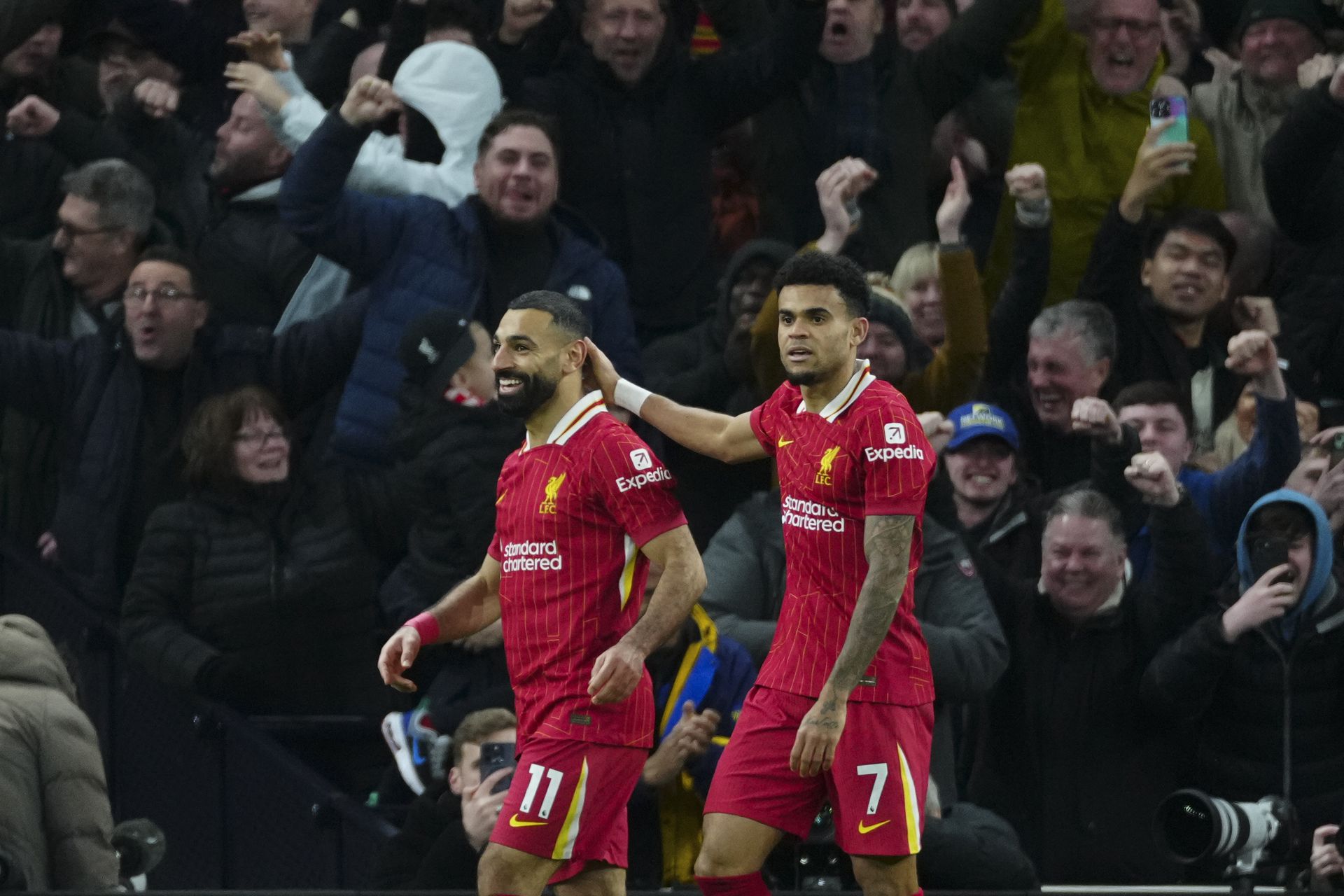 Mohamed Salah a Luis Diaz. Zdroj: SITA/AP