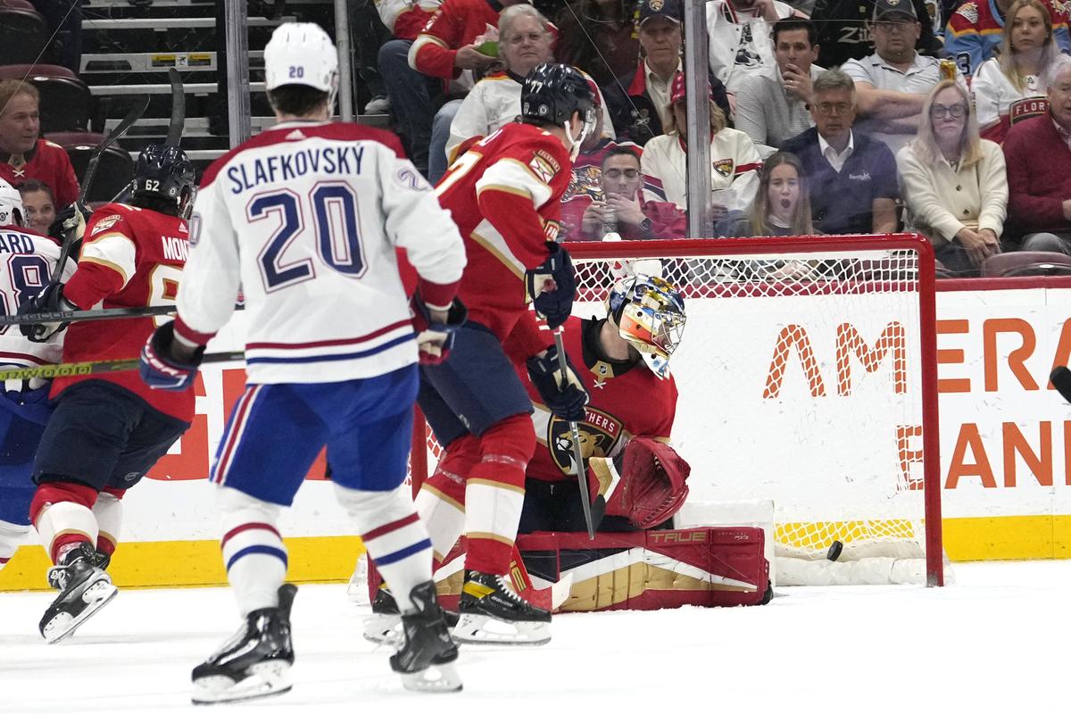 NHLのスロバキア人 NHLのスロバキア人 / ユライ・スラフコフスキーがゴールを決め、トマーシュ・タタールは苦戦している