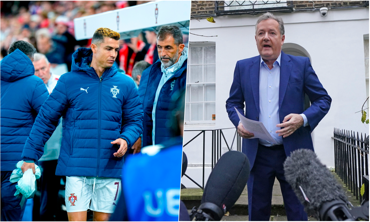 Cristiano Ronaldo a Piers Morgan. Zdroj: SITA/AP