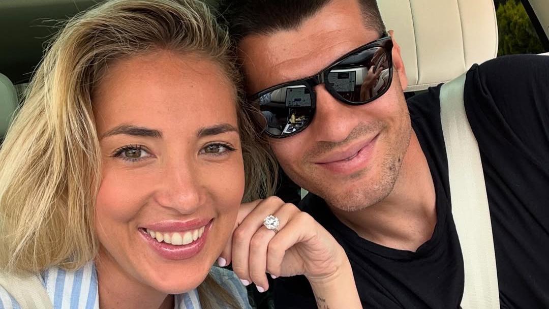 Álvaro Morata a Alice Campellová. Zdroj: Instagram / alvaromorata