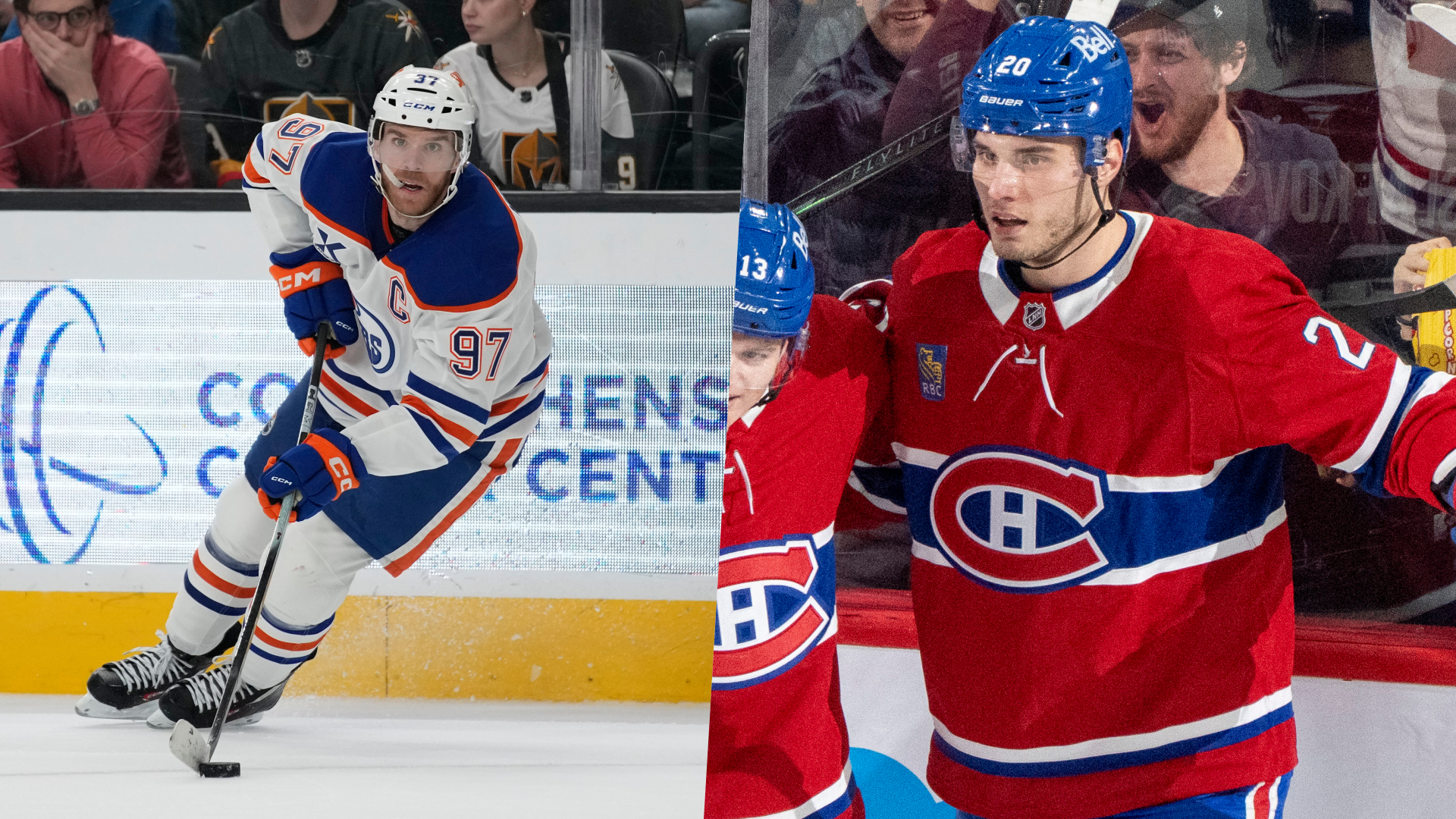 Connor McDavid a Juraj Slafkovský. Zdroj: SITA/AP