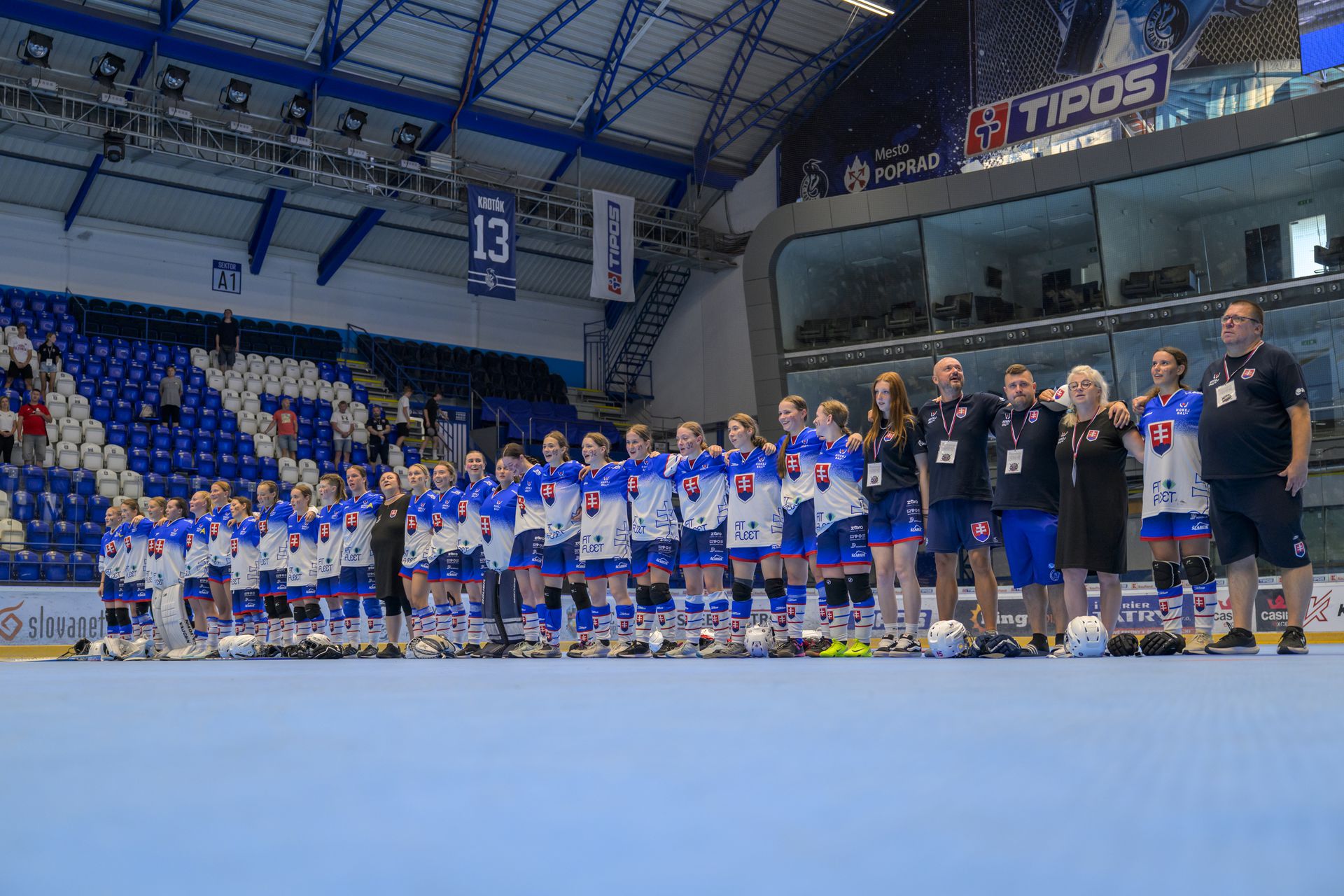 Slovenské hokejbalistky. Zdroj: TASR