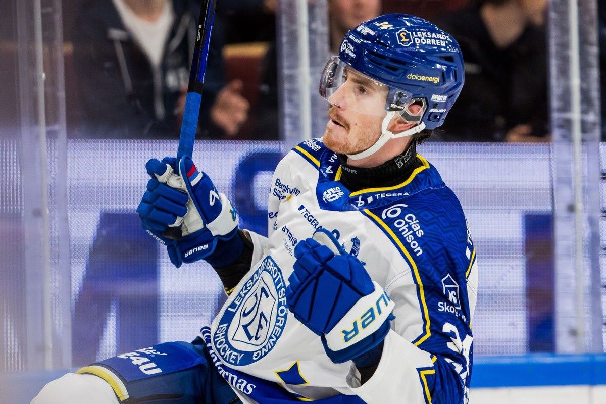 Peter Cehlárik v drese Leksandsu IF.
Zdroj: Facebook/Slovenský hokej SVK