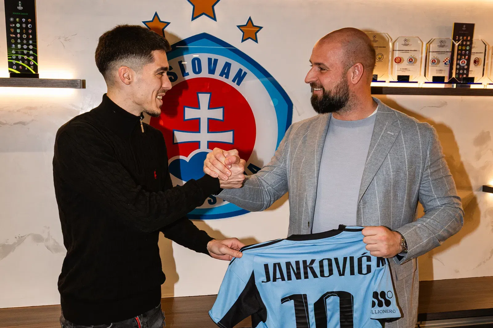 Niko Jankovič (vľavo) a Ivan Kmotrík ml. Zdroj: skslovan.com
