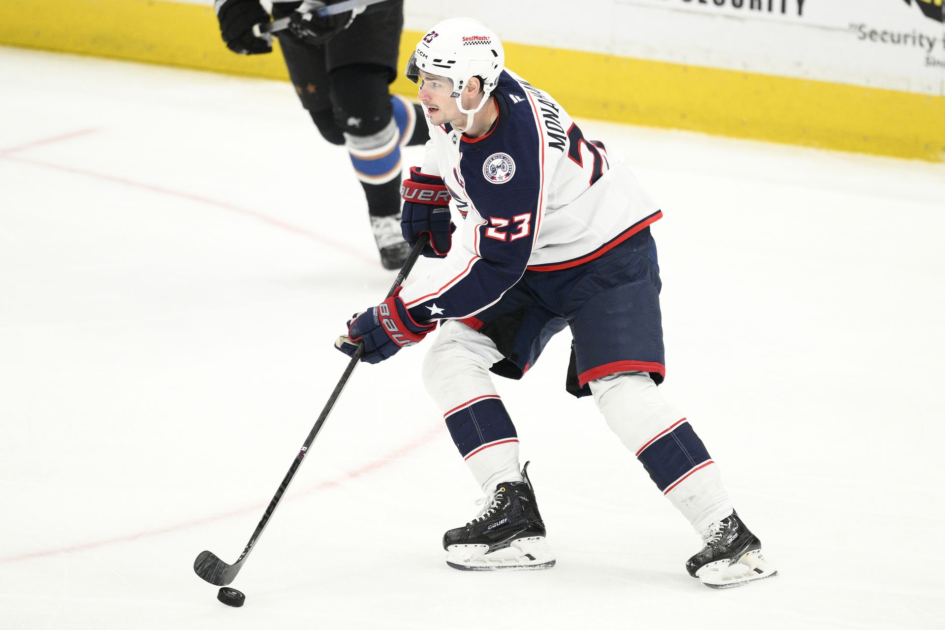 Kanadský útočník Sean Monahan z Columbusu Blue Jackets. Zdroj: SITA/AP