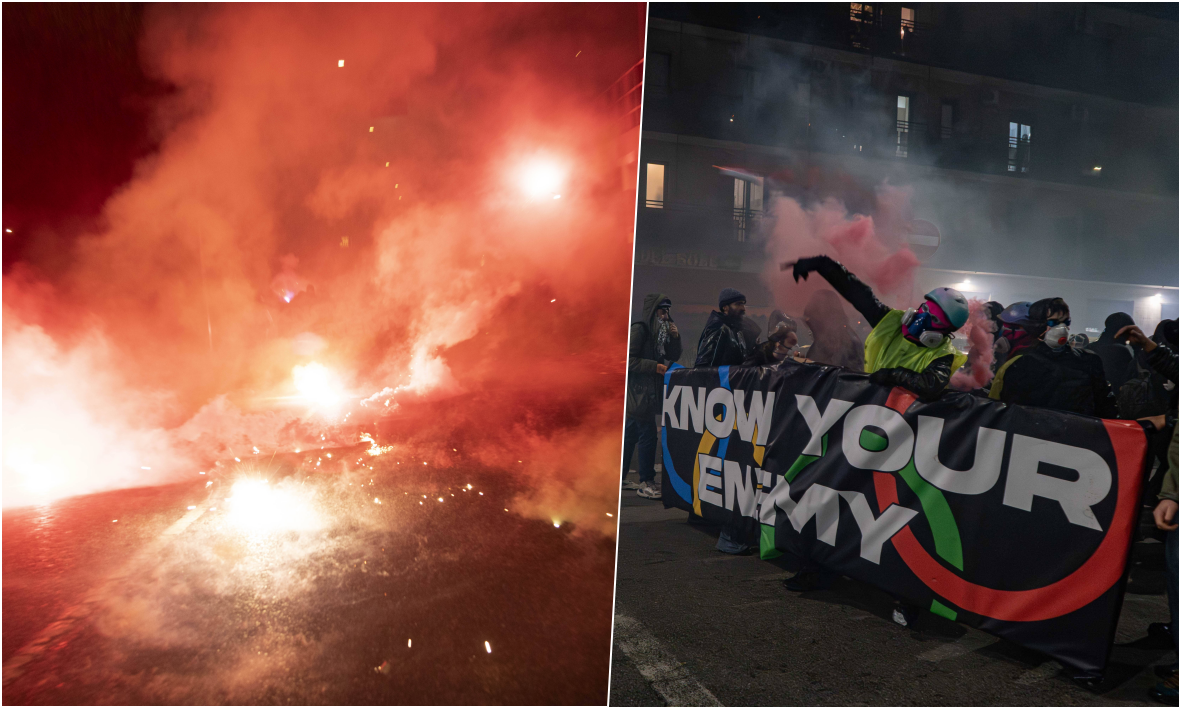 Násilné protesty v Miláne proti ZOH 2026. Zdroj: Imago