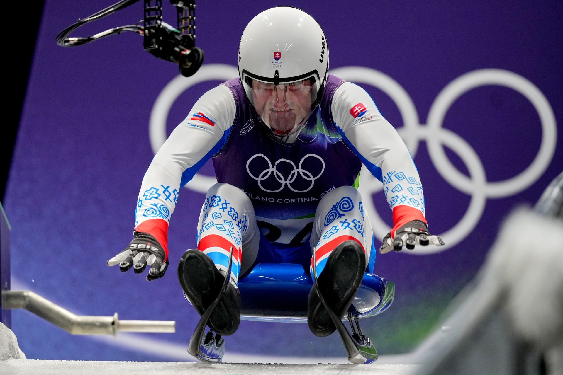 Sánkovanie - Jozef Ninis v 1. a 2. kole na ZOH 2026. Zdroj: SITA/AP