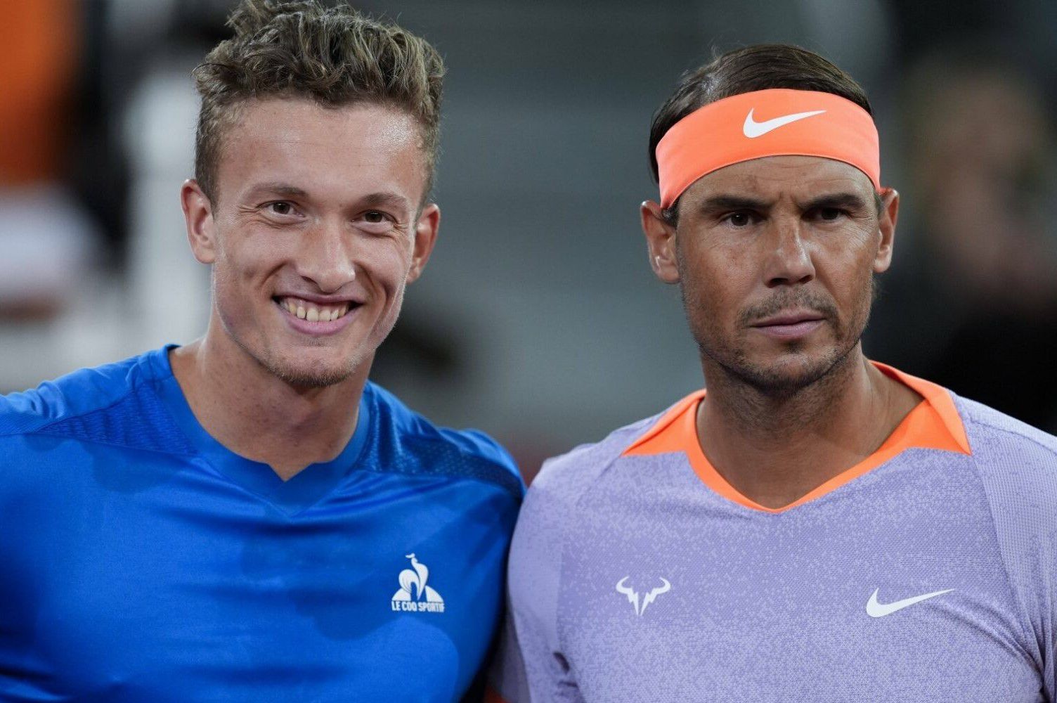 Jiří Lehečka a Rafael Nadal v Madride. Zdroj: Imago via Tennis Majors