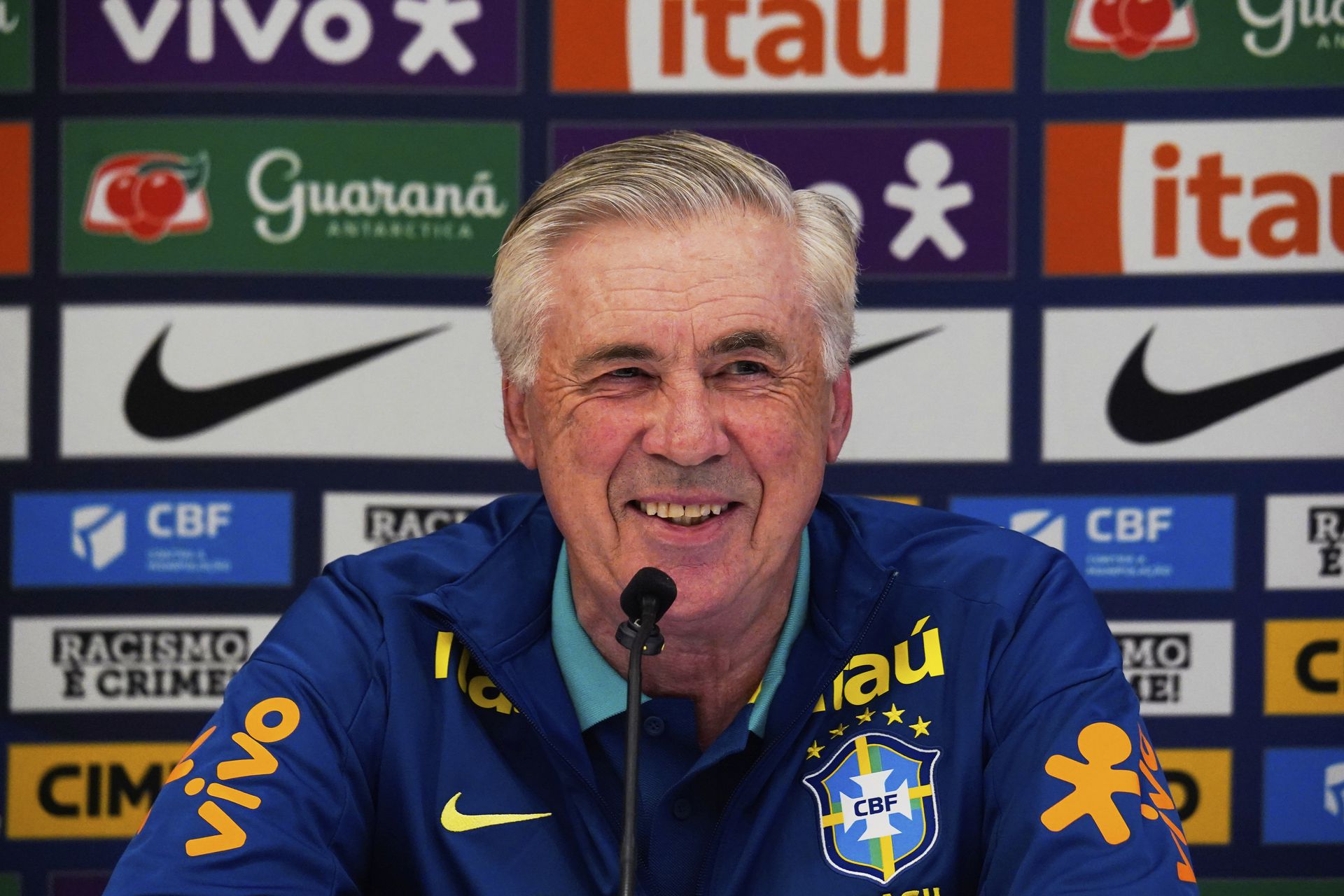 Tréner Brazílie Carlo Ancelotti. Zdroj: SITA/AP