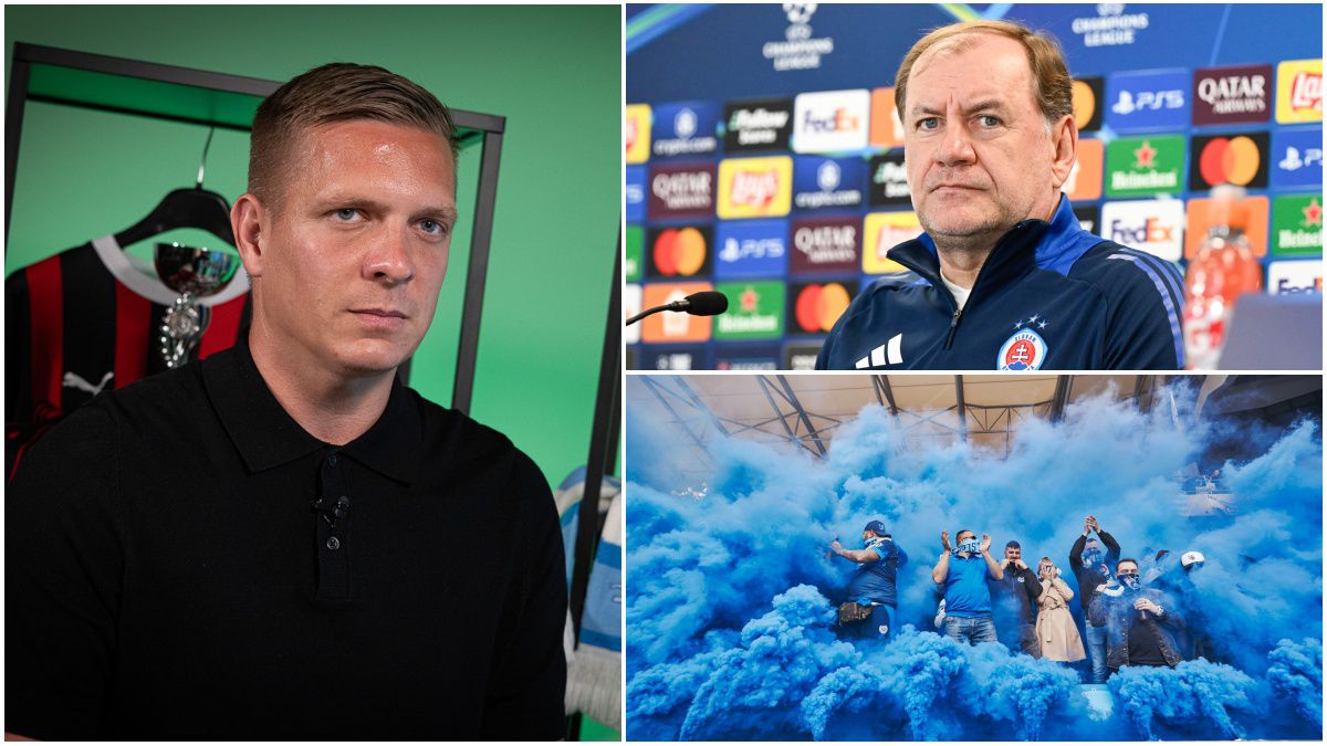 Ľuboš Benkovský, ŠK Slovan Bratislava, Vladimír Weiss st., fans Slovana, zdroj: ŠPORT.sk/Štefan Dobiaš, TASR, skslovan.com