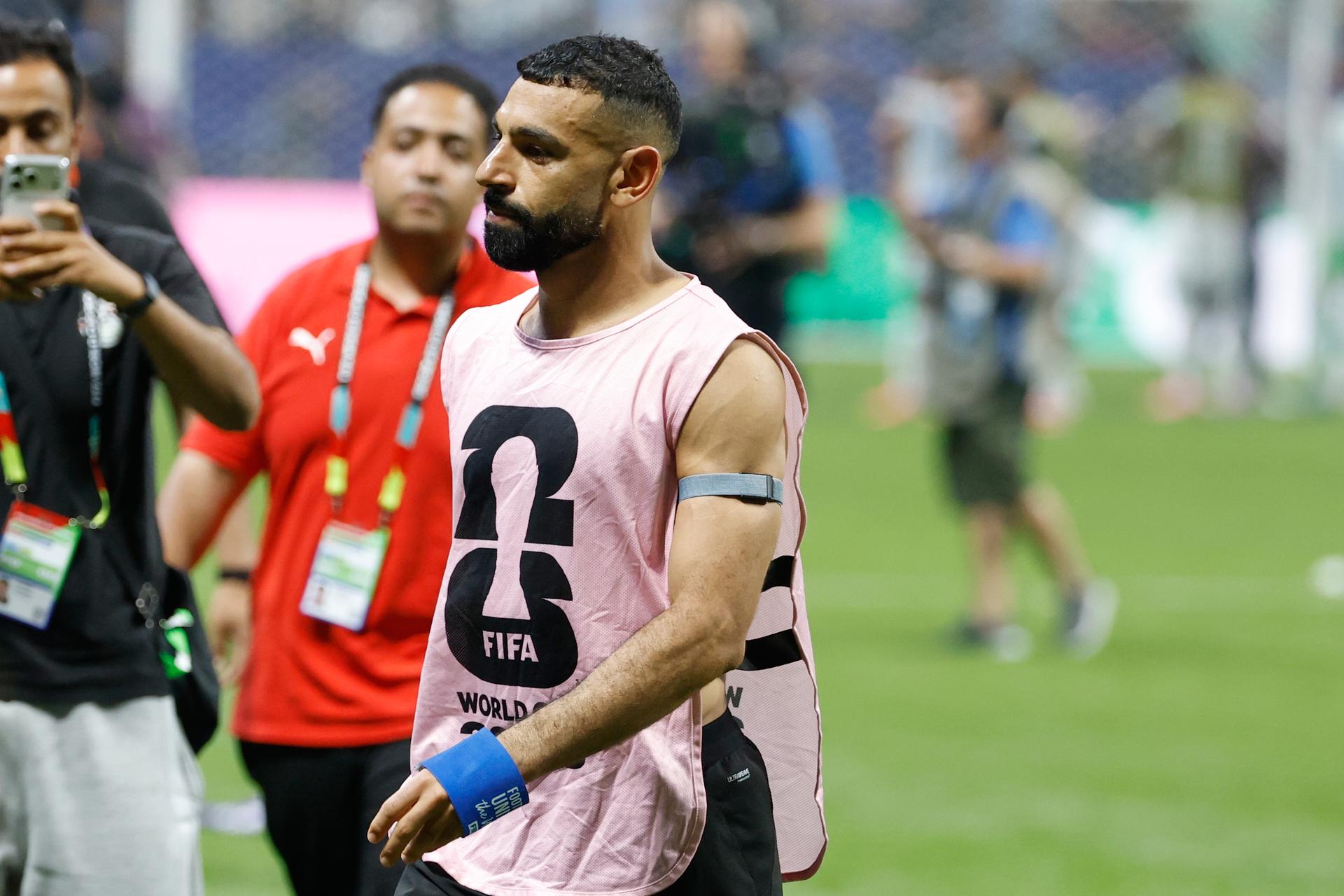 Mohamed Salah po osemfinále MS vo futbale 2026 Argentína - Egypt. Zdroj: SITA/AP
