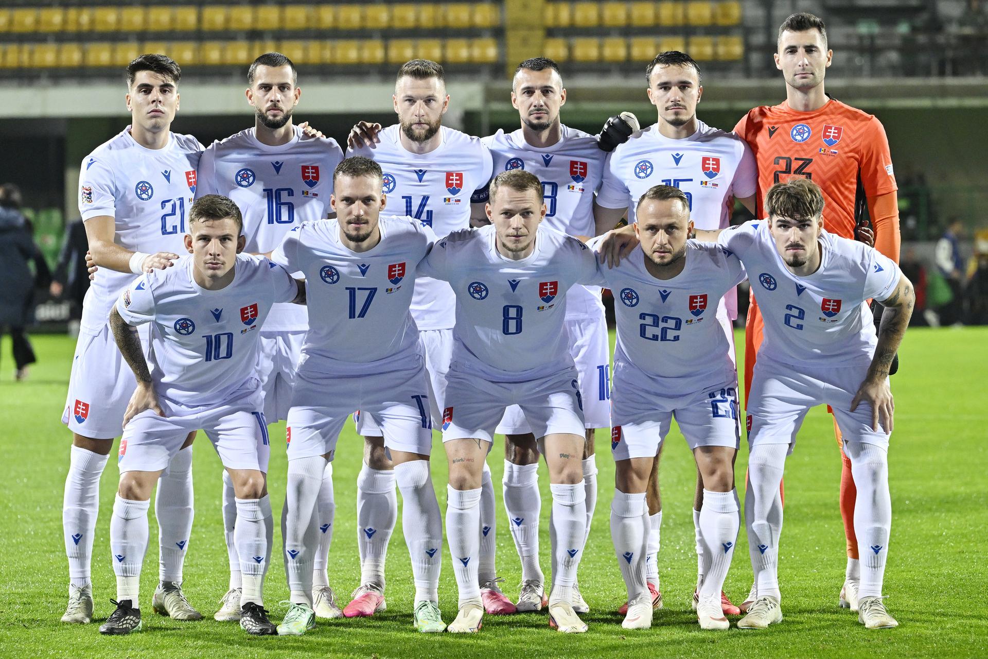 Futbal Liga národov dnes Slovensko - Moldavsko / Slovenskí futbalisti. Zdroj: TASR