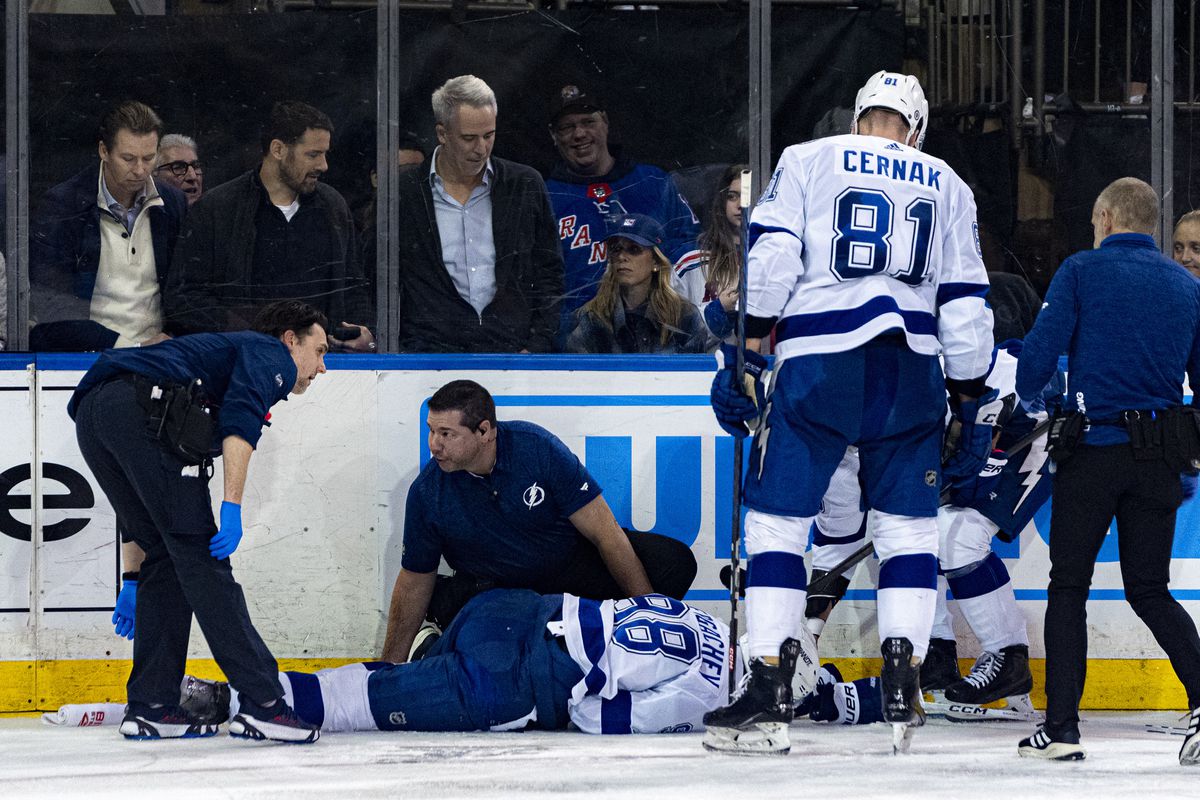 Mikhail Sergachev’s Return to Tampa Lineup Ends in Injury Against New York Rangers