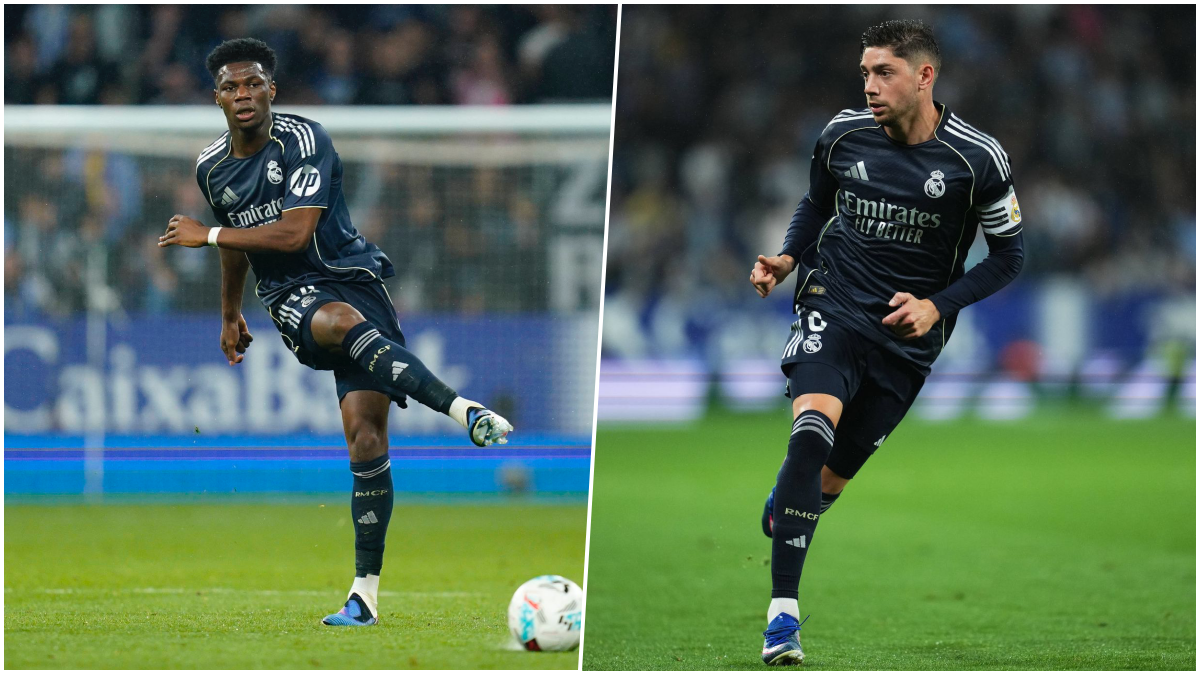 Aurelien Tchouameni a Federico Valverde z Realu Madrid. Zdroj: IMAGO