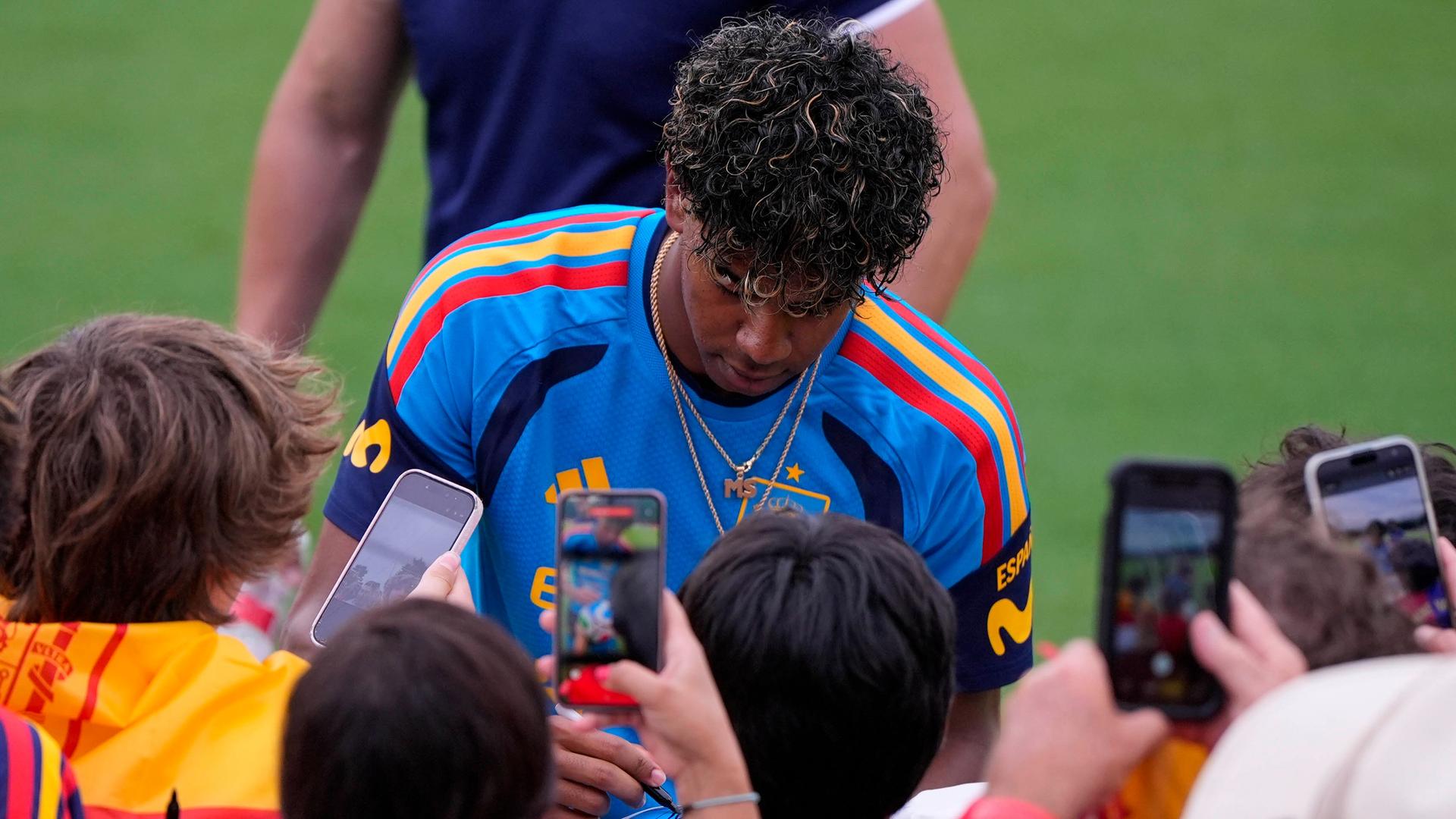 Lamine Yamal po tréningu v Chattanooge pred MS vo futbale. Zdroj: SITA/AP