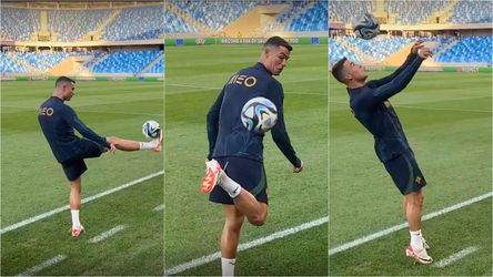 Ronaldo trénoval v Bratislave. Pozdravil slovenských novinárov, odmietol špecifickú žiadosť