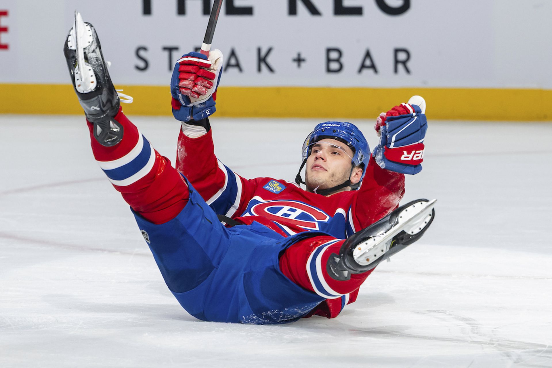 Juraj Slafkovský sa teší zo svojho 30. gólu v aktuálnej sezóne NHL. Zdroj: X.com/CanadiensMTL