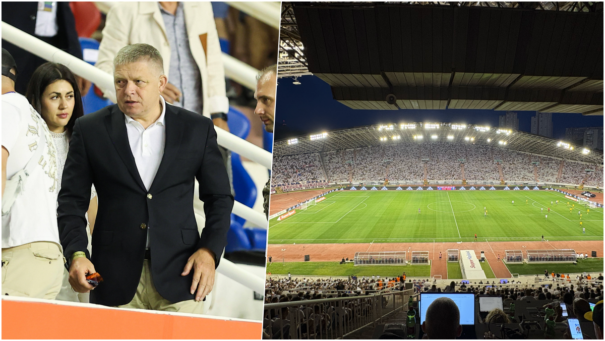 Robert Fico a legendárni fanúšikovia Torcida v Splite. Zdroj - IMAGO, Ivan Mriška