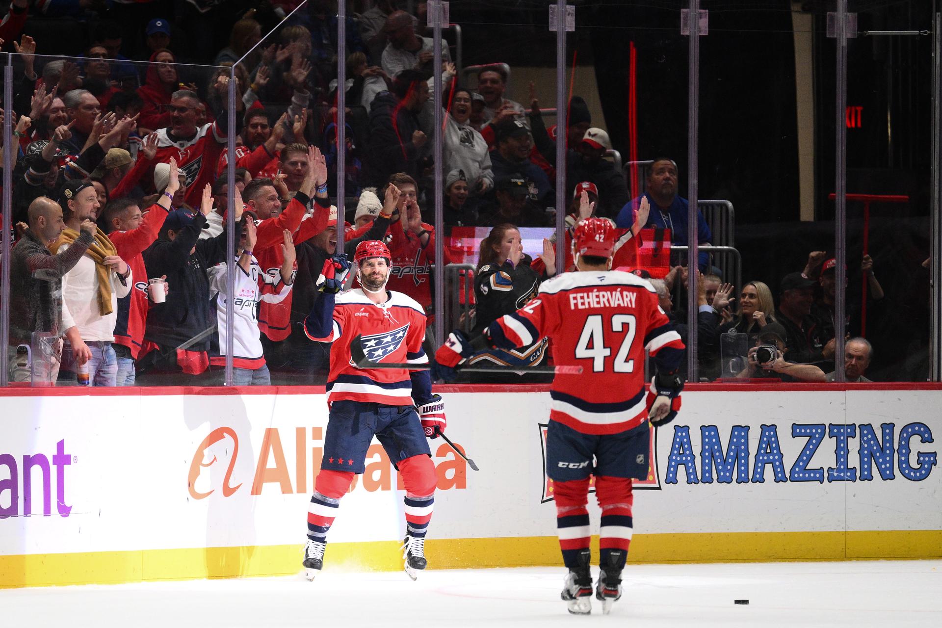 Martin Fehérváry v zápase Washington Capitals - New York Rangers. FOTO SITA