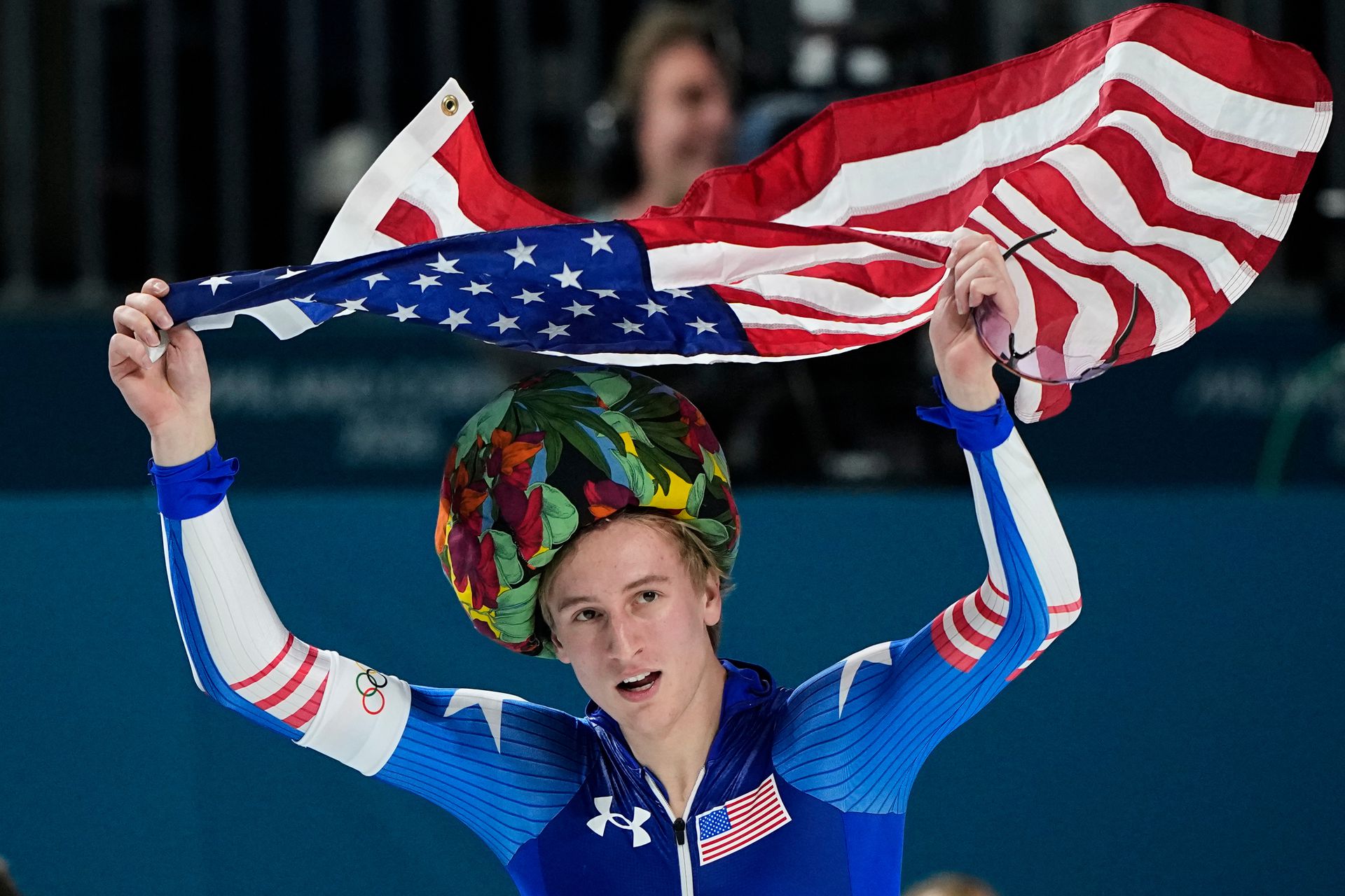 Americký rýchlokorčuliar Jordan Stolz. Zdroj: SITA/AP