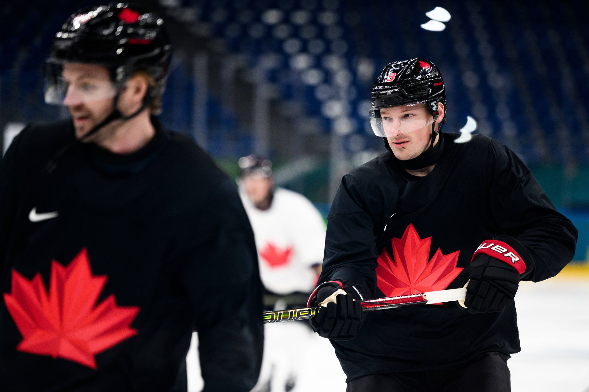 Hokejisti Kanady na tréningu. Zdroj: