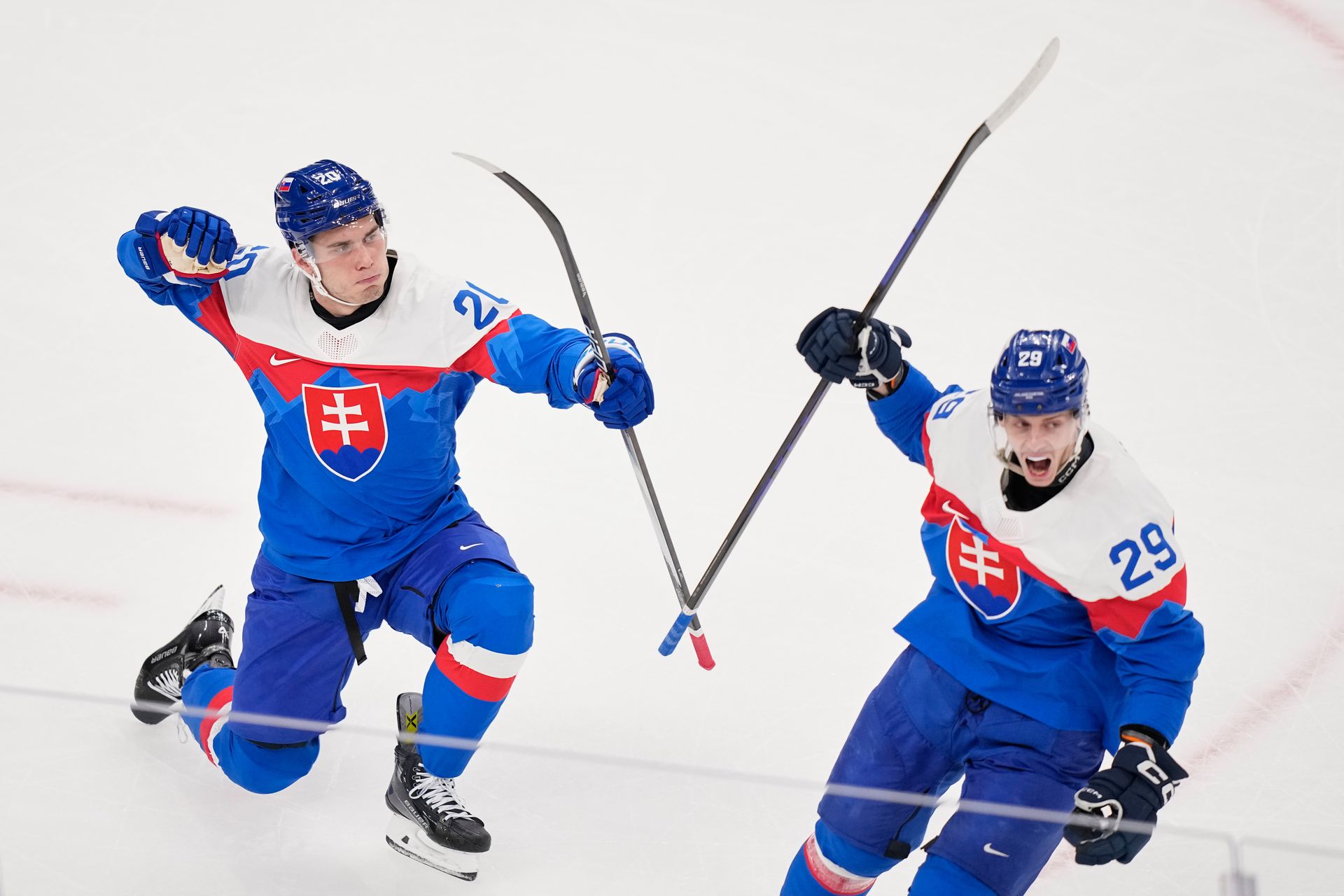 Slovensko - Fínsko / hokej na ZOH 2026. Zdroj: SITA/AP