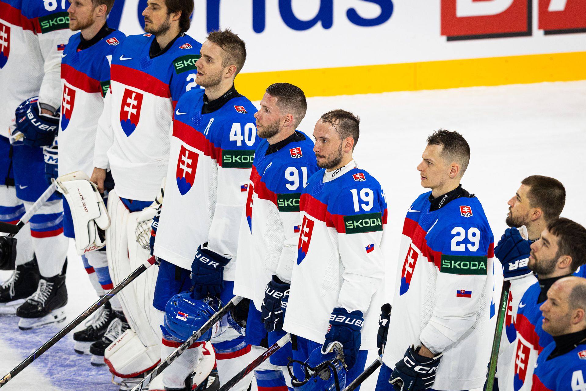 Slovensko, hokejisti na MS v hokeji 2025. Zdroj: Štefan Dobiaš / ŠPORT.sk