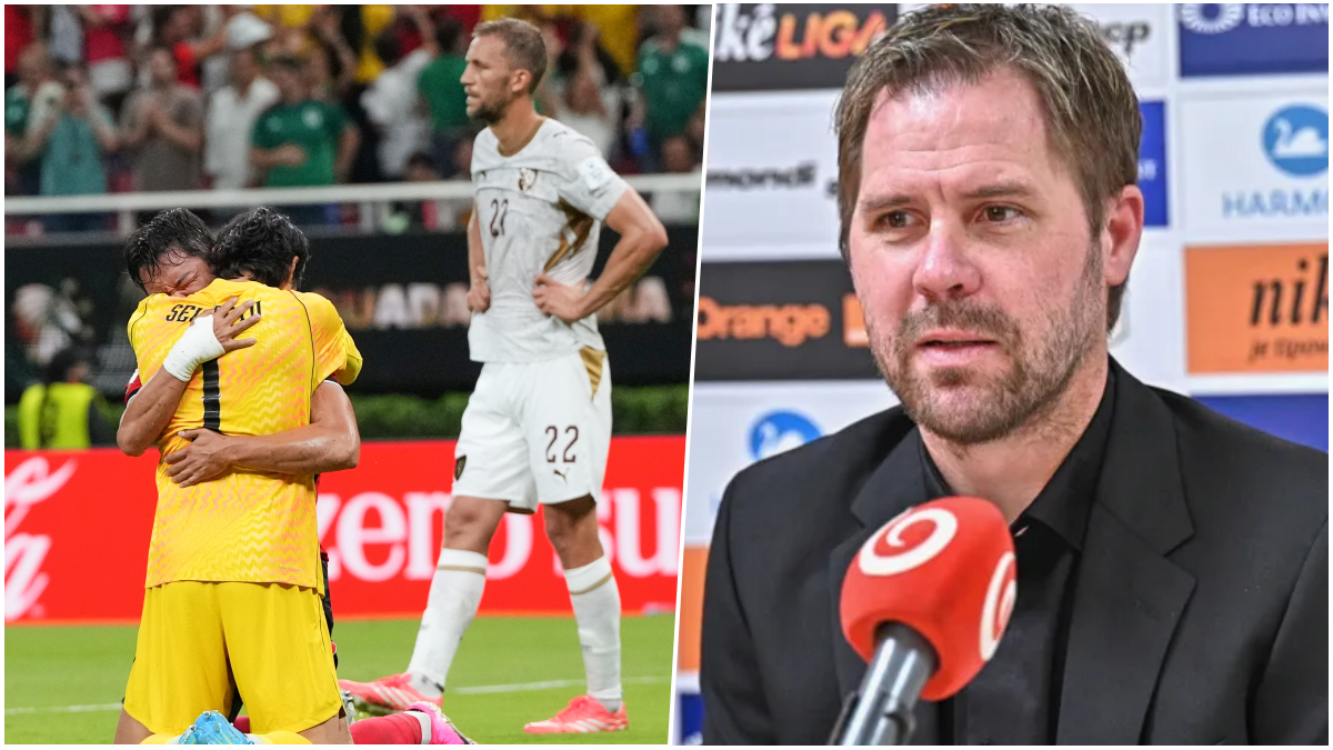 Tomáš Hübschman (vpravo) hovorí o zápase Južná Kórea - Česko na MS vo futbale 2026. Zdroj: TAS/AP, mfkruzomberok.sk