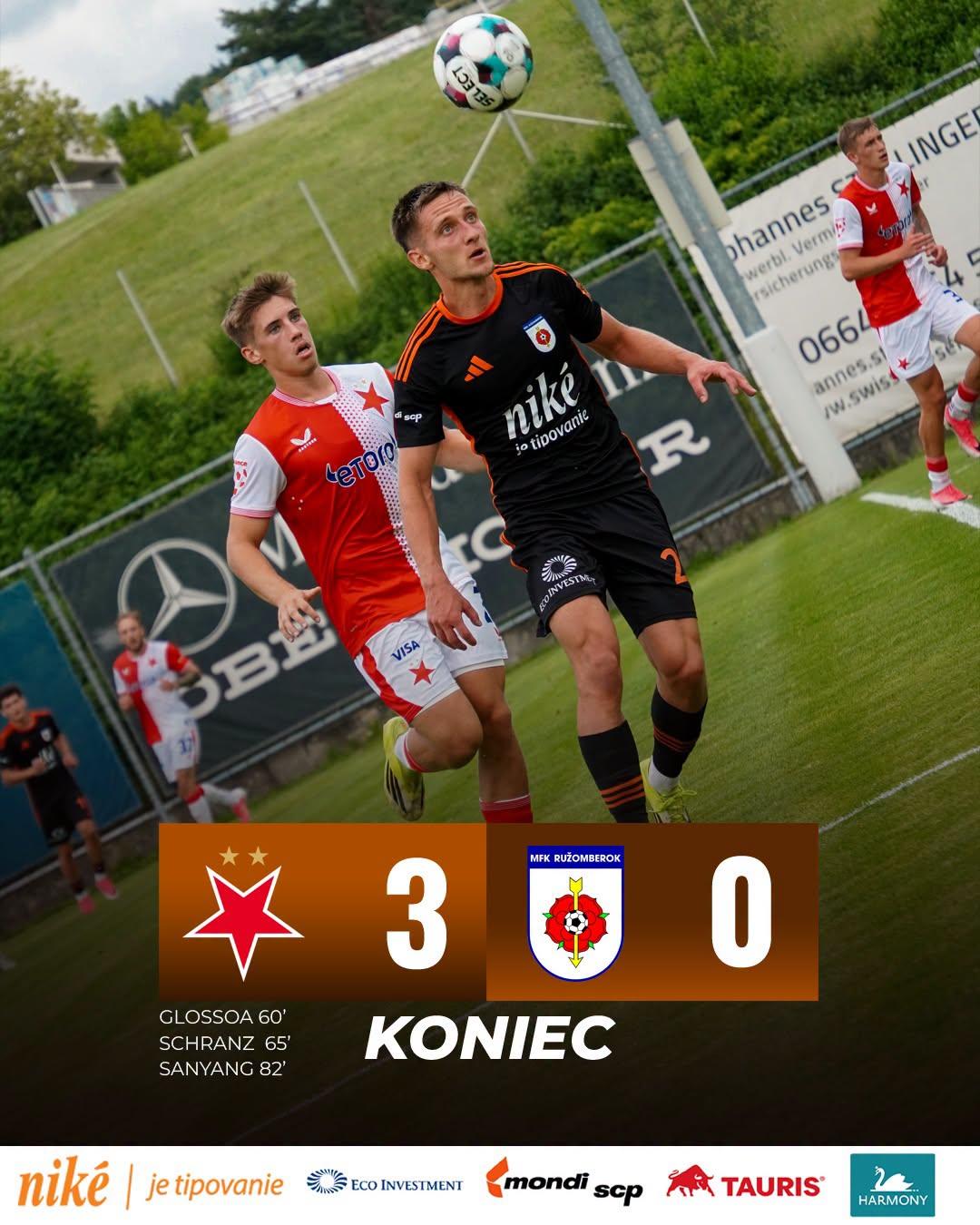 SK Slavia Praha - MFK Ružomberok. Zdroj: MFK Ružomberok / FB