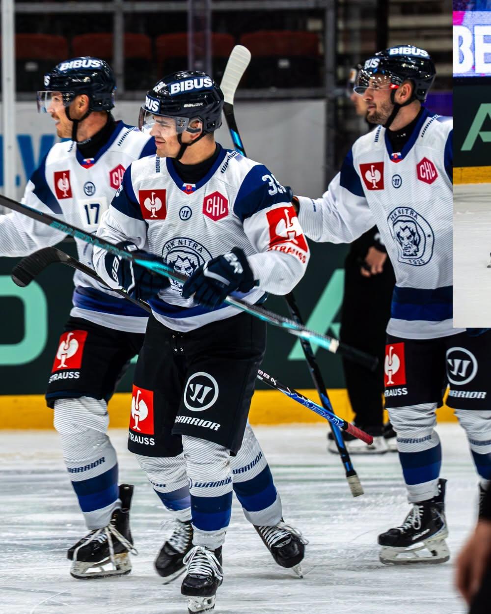 HK Nitra v hokejovej Lige majstrov. Zdroj: facebook.com/hknitra
