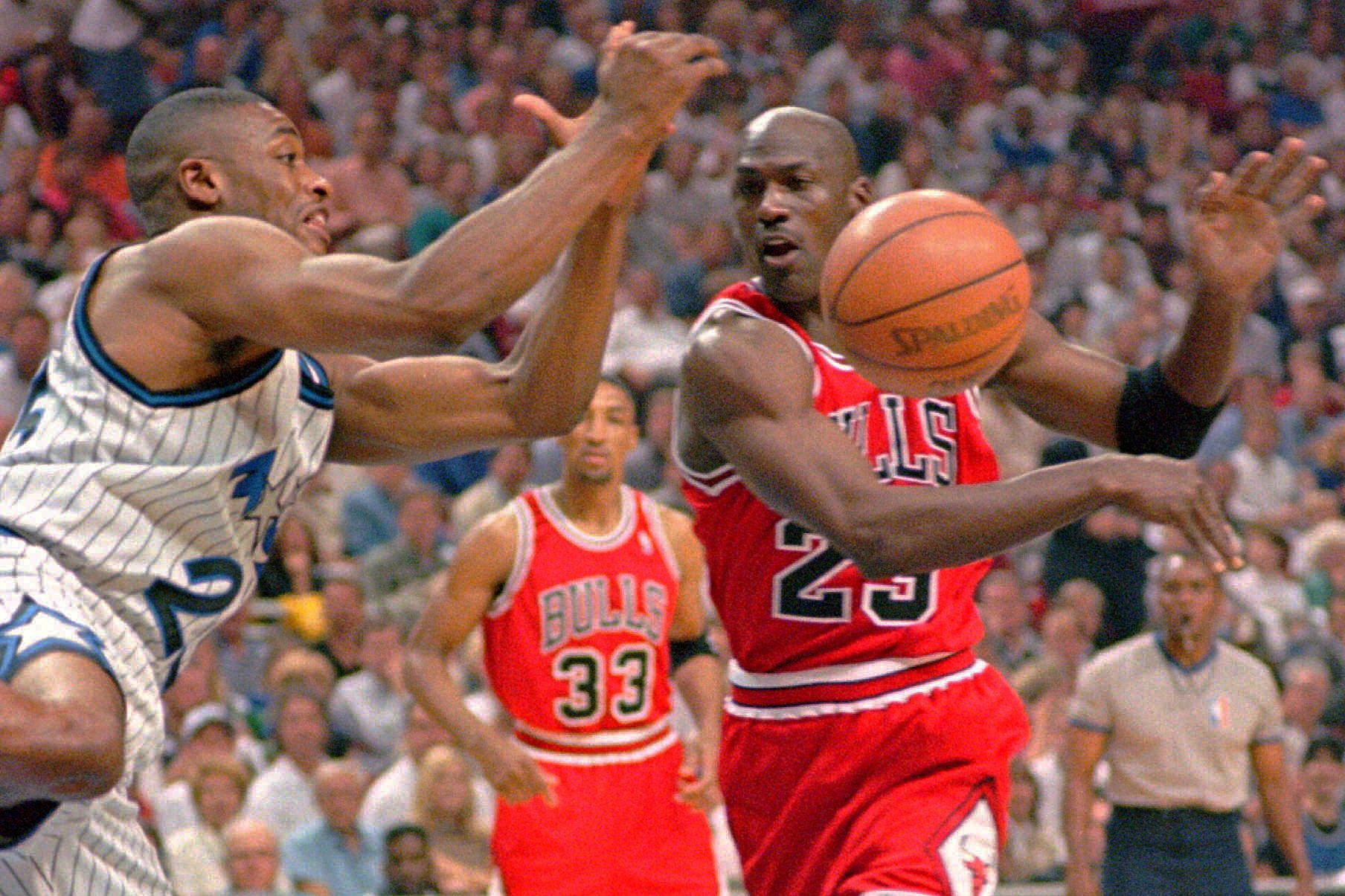 Michael Jordan v drese Chicaga Bulls. Zdroj: SITA/AP