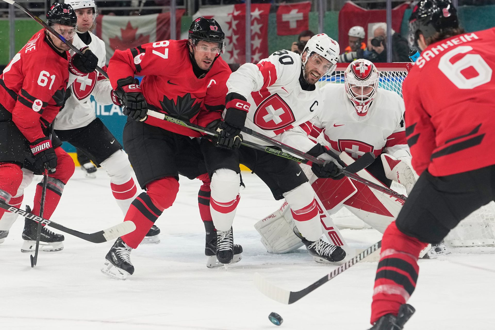 Kanada - Švajčiarsko / ZOH 2026. Zdroj: SITA/AP