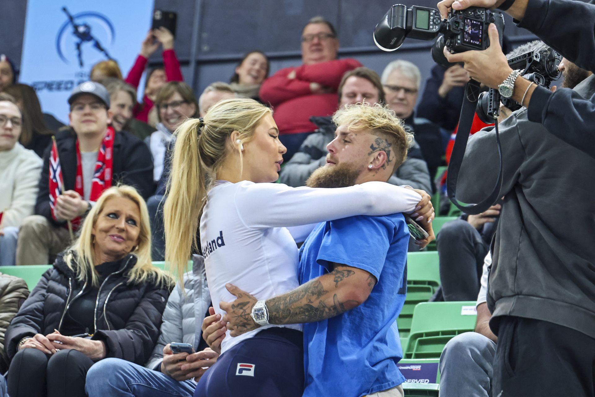 Jutta Leerdam a Jake Paul. Zdroj: SITA/AP