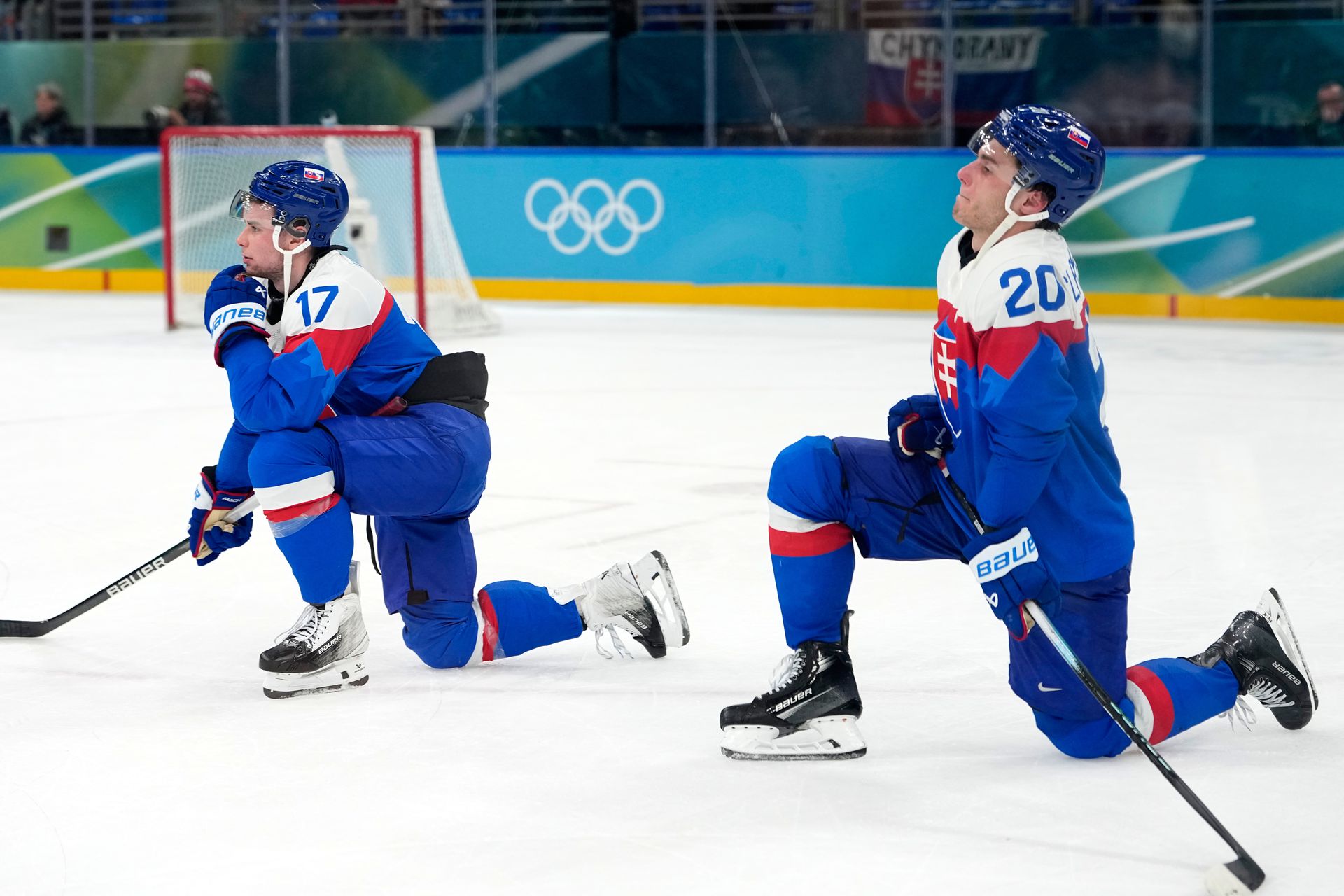 Šimon Nemec a Juraj Slafkovský. Zdroj: SITA/AP