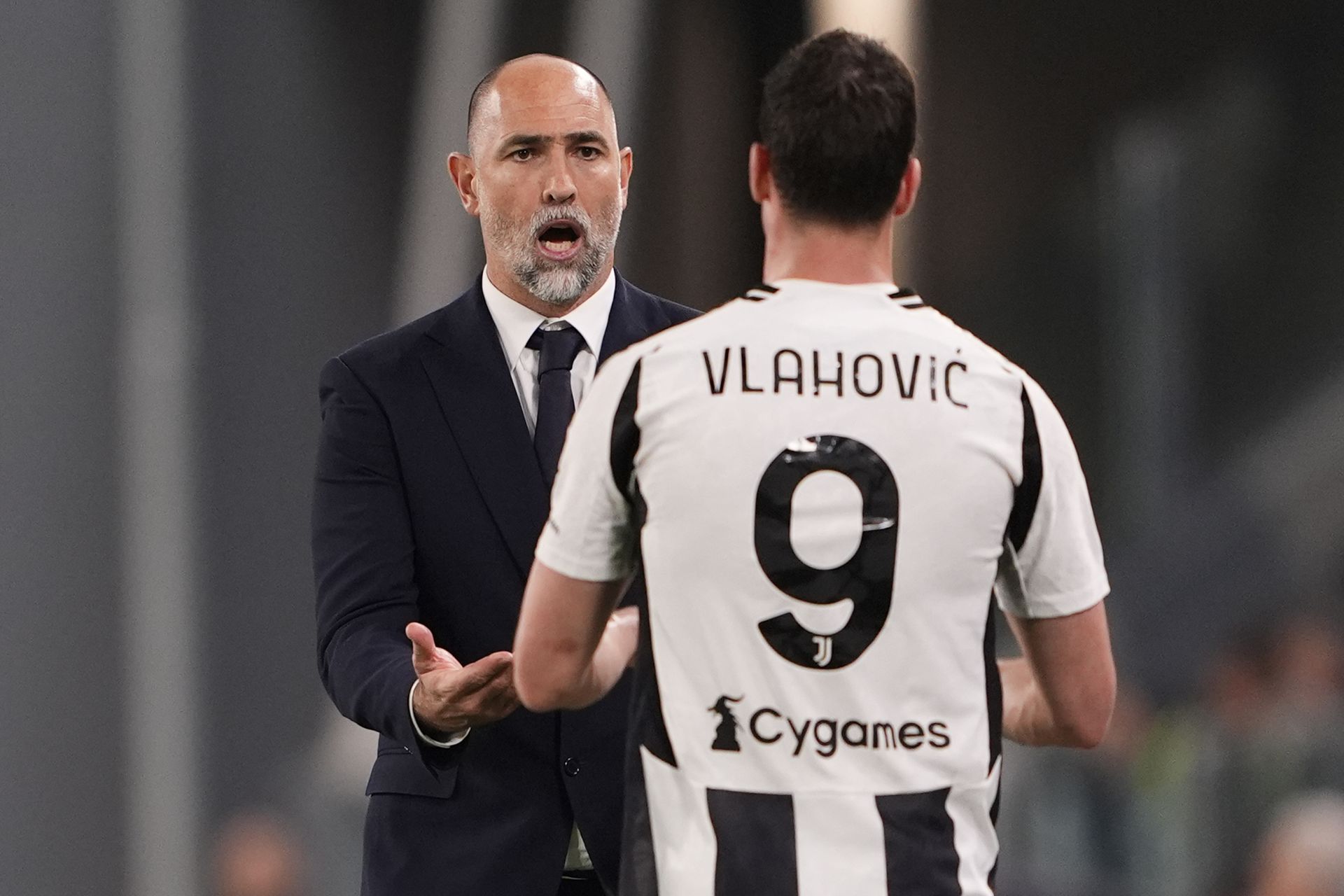 Igor Tudor a Dušan Vlahović, zdroj: SITA/AP