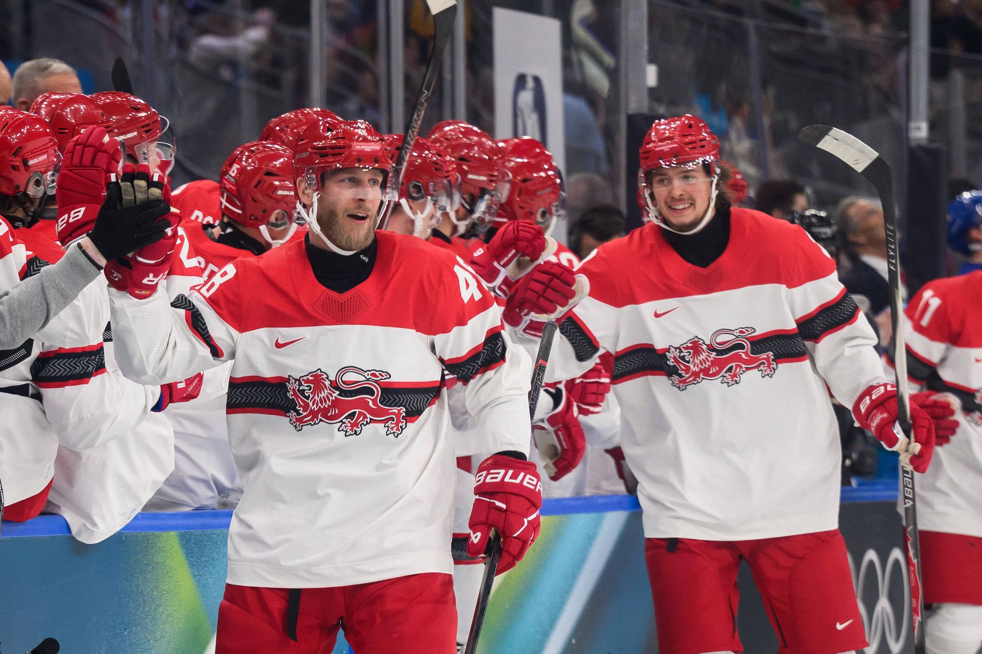 Radosť hráčov Dánska. Zdroj: Imago