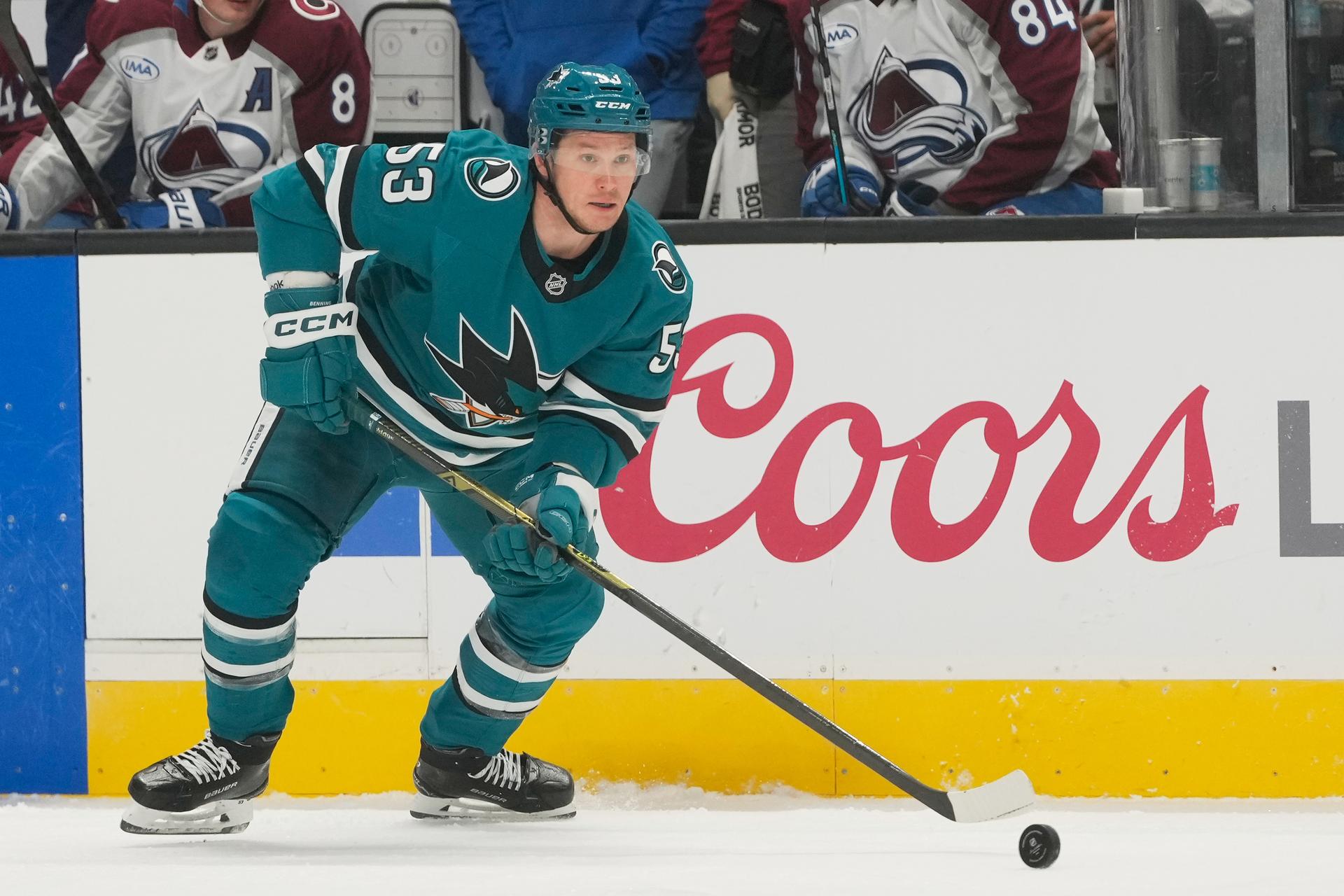 Jeff Skinner v drese San Jose Sharks.
Zdroj: SITA/AP