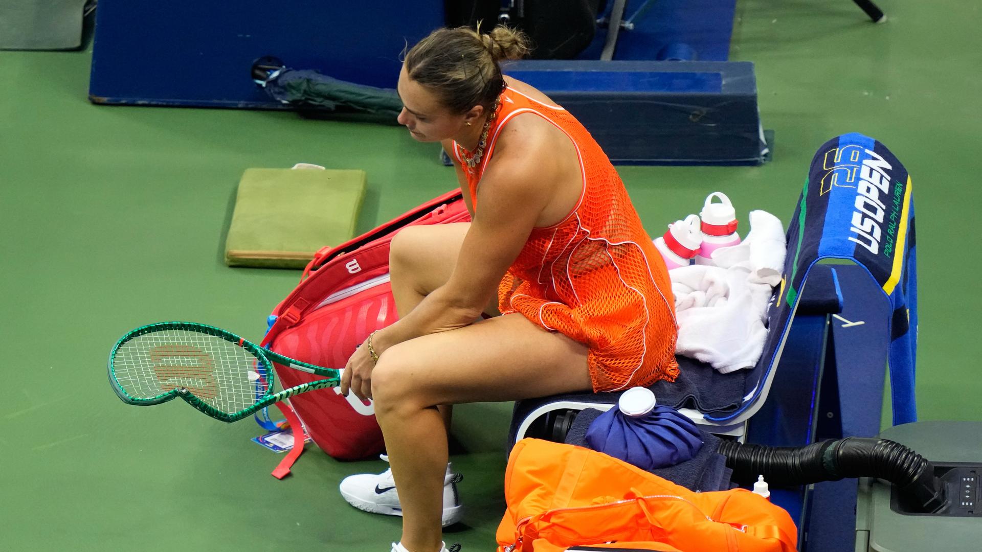 Arina Sobolenková na US Open. Zdroj: SITA/AP