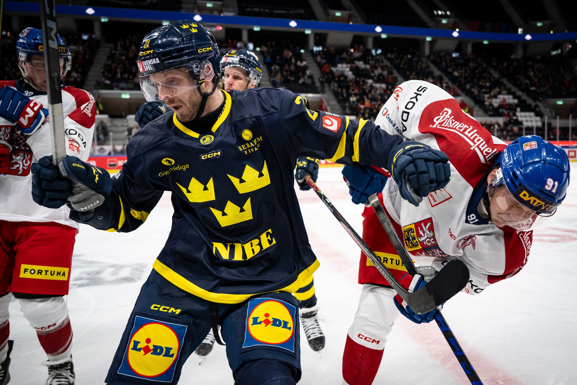 Česko - Švédsko. Zdroj: SITA/AP