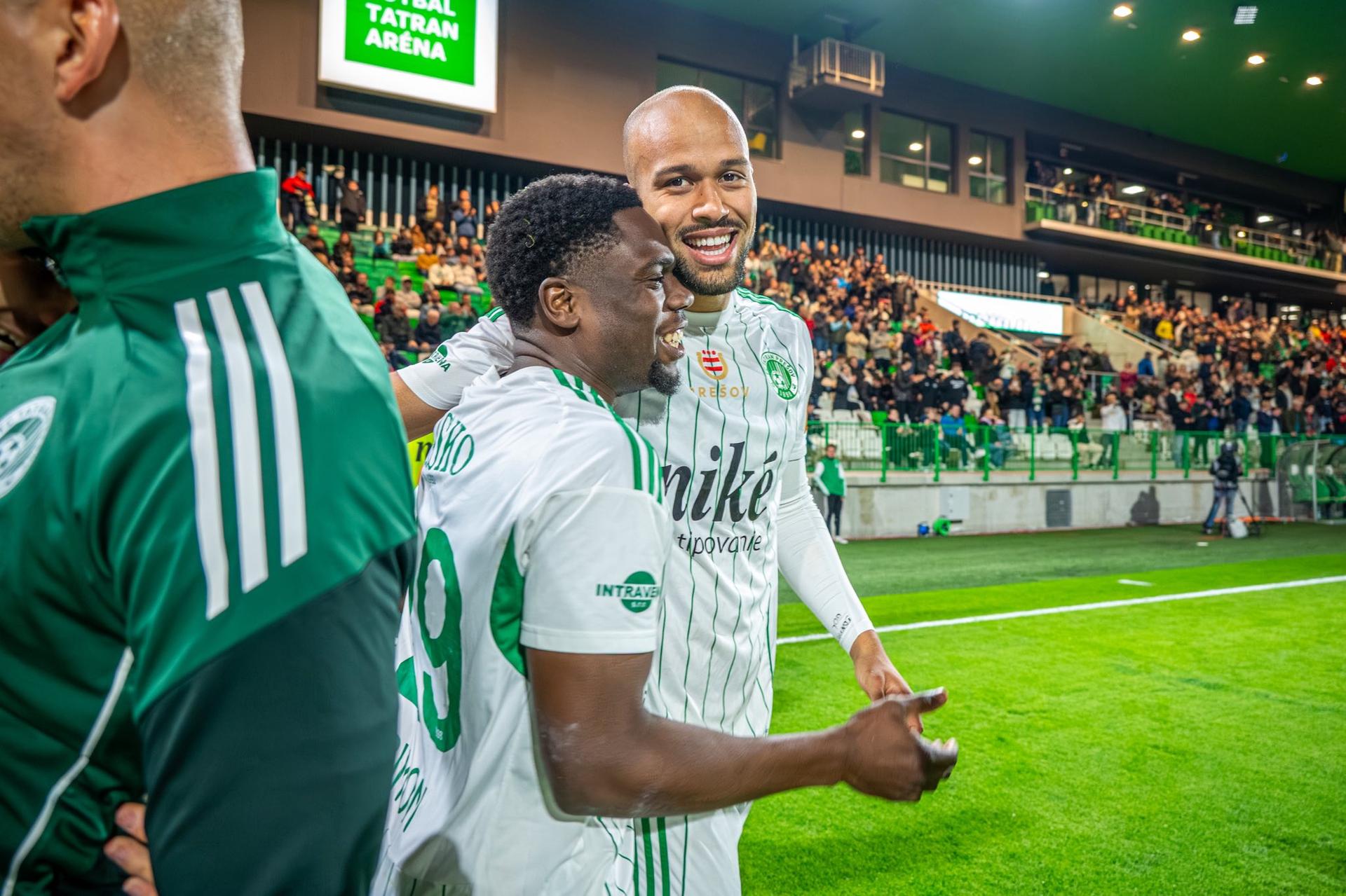 Dominique Simon a Gabriel Barbosa. Zdroj: FB / FC Tatran Prešov