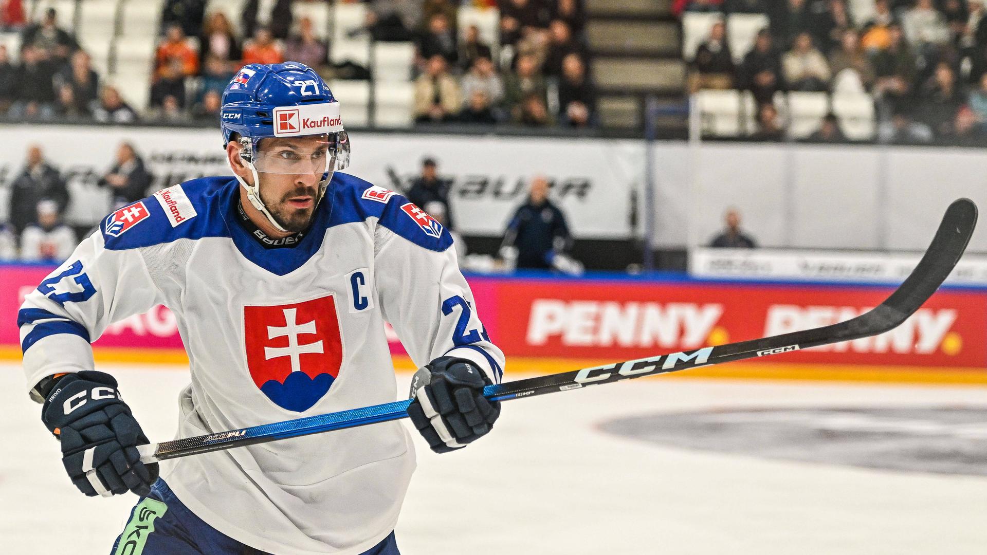 Marek Hrivík v príprave na MS v hokeji 2026.