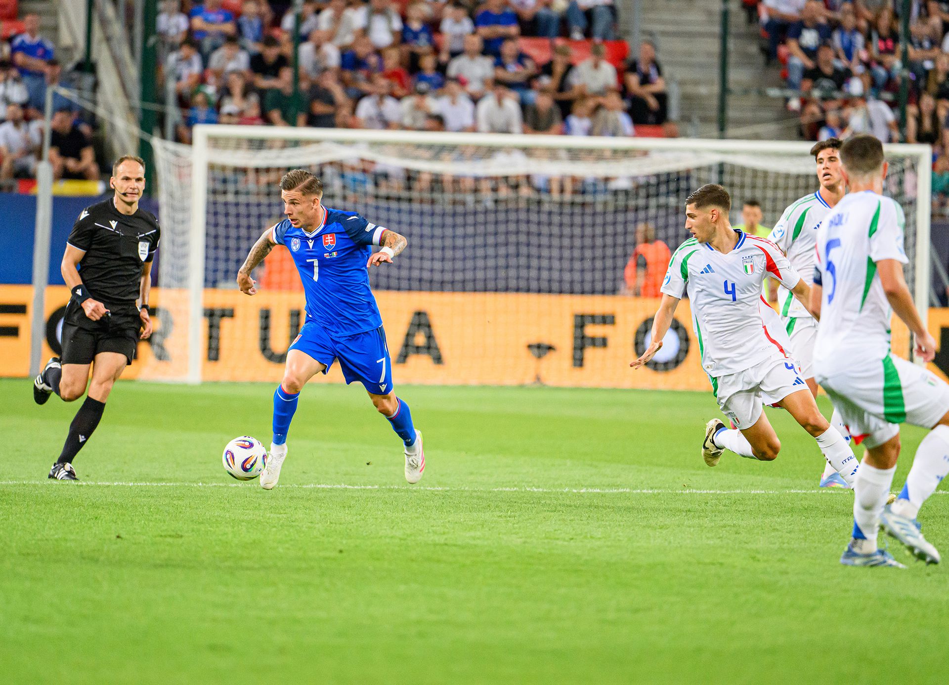 Tomáš Suslov na EURO U21 proti Taliansku. Zdroj: SITA