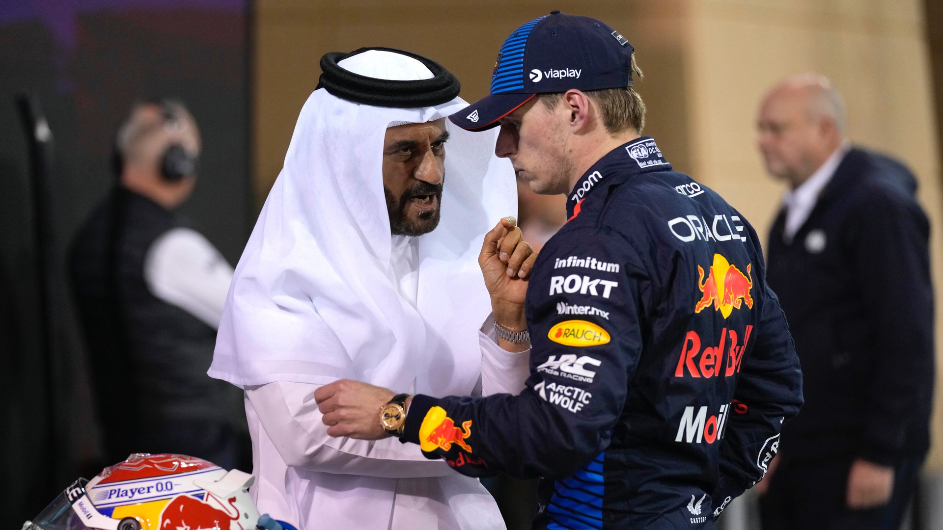 Mohammed Ben Sulayem a Max Verstappen. Zdroj: SITA/AP