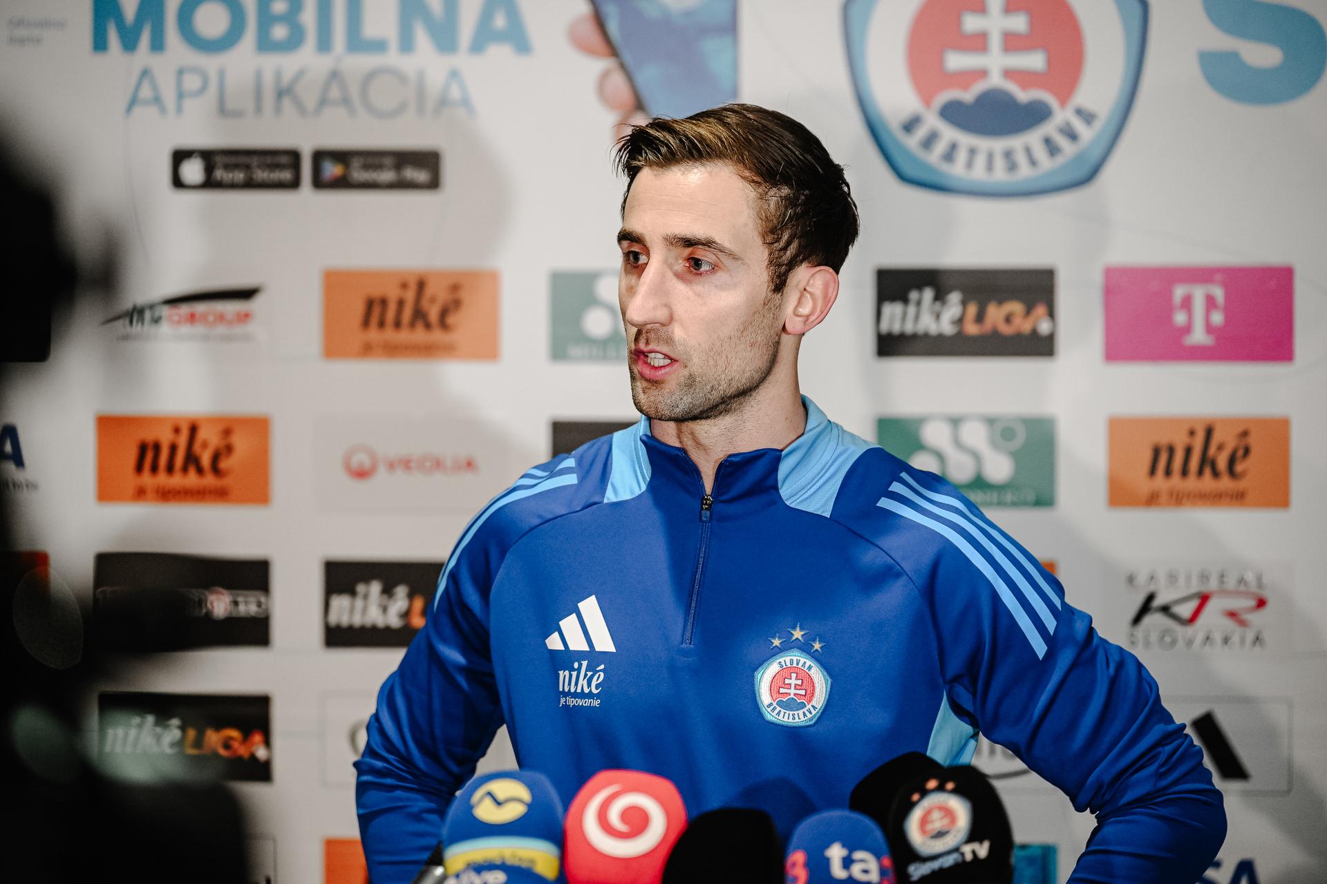 ŠK Slovan Bratislava - FC Pafos 3:2 / Kapitán Andraž Šporar. Zdroj: skslovan.com
