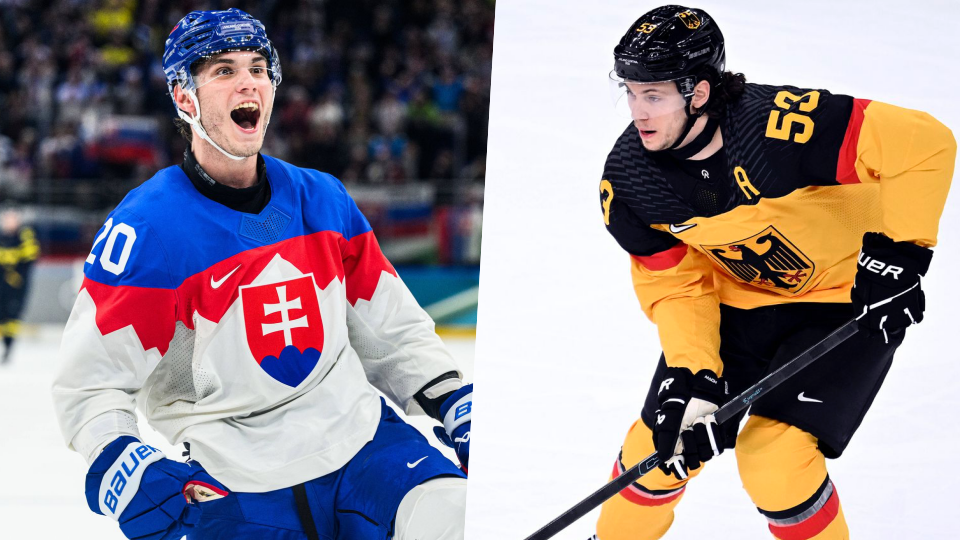 Juraj Slafkovský a Moritz Seider. Zdroj: Imago / TASR