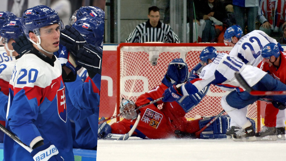 Juraj Slafkovský a Marián Gáborík na ZOH 2006. Zdroj: Imago