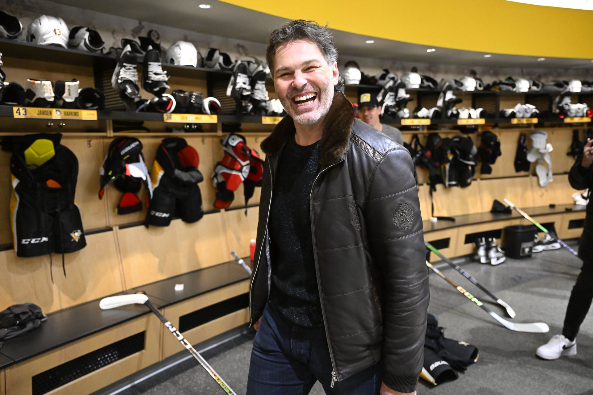 Jaromír Jágr v kabíne Pittsburghu Penguins, zdroj: SITA/AP
