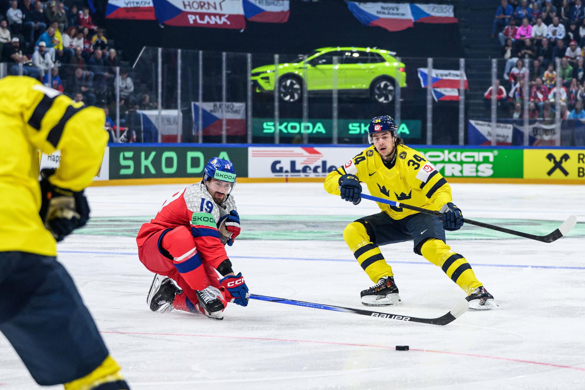 Švédsko - Česko (Jakub Flek, Albert Johansson) / MS v hokeji 2026