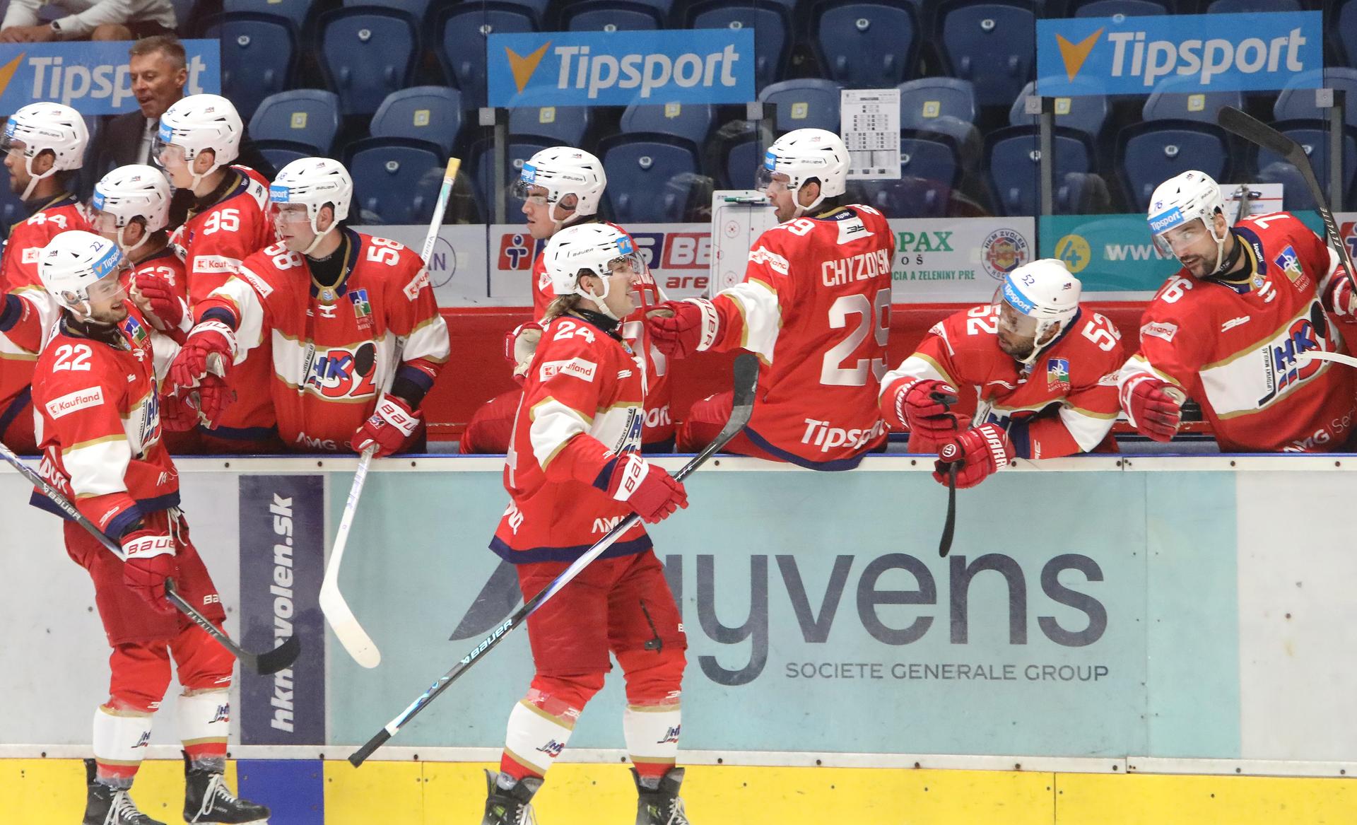 HKM Zvolen - HK 32 Liptovský Mikuláš. Zdroj: TASR