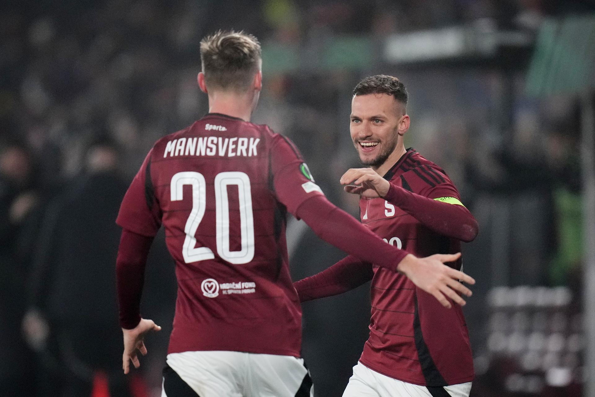 AC Sparta Praha - Aberdeen, Lukáš Haraslín sa teší z gólu. Zdroj: TASR/AP